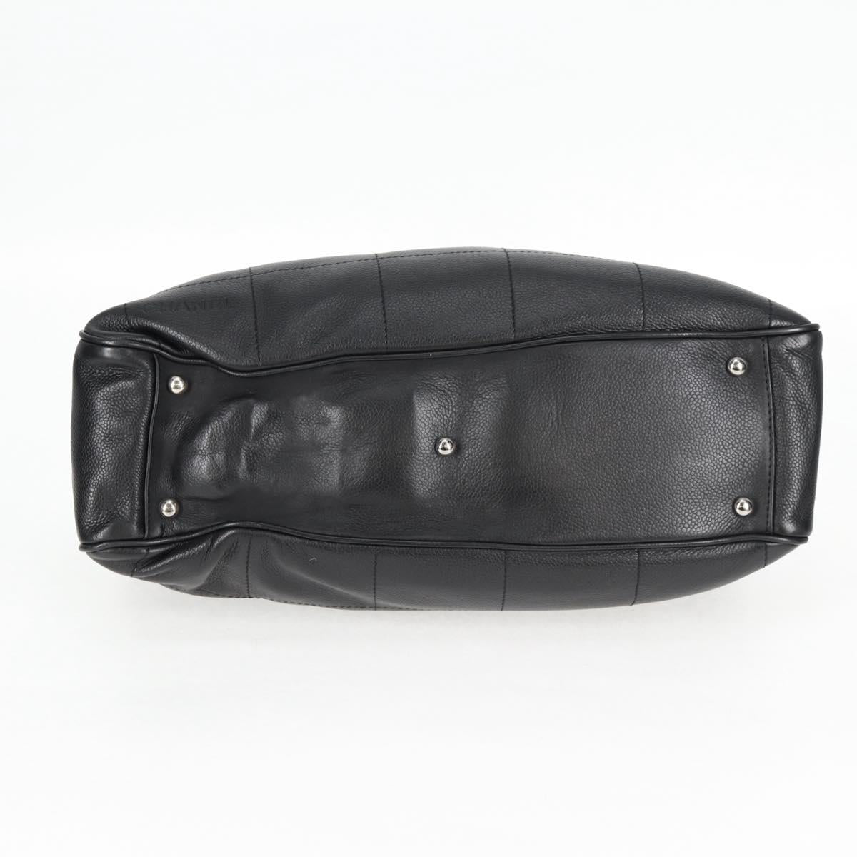 Chanel Chocolate bar, Black, Leather, handbag