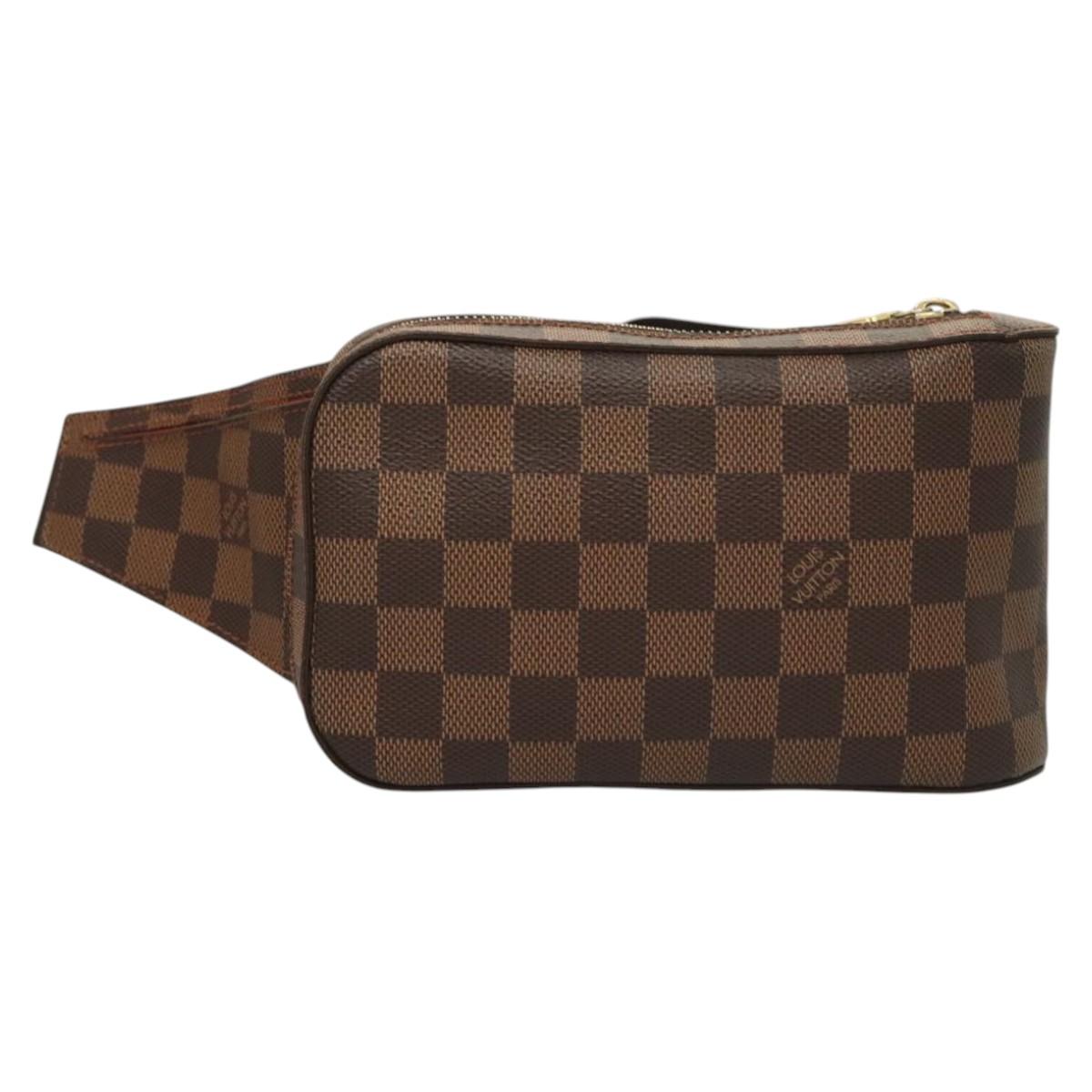 Louis Vuitton Geronimo, Brown, Canvas, shoulder