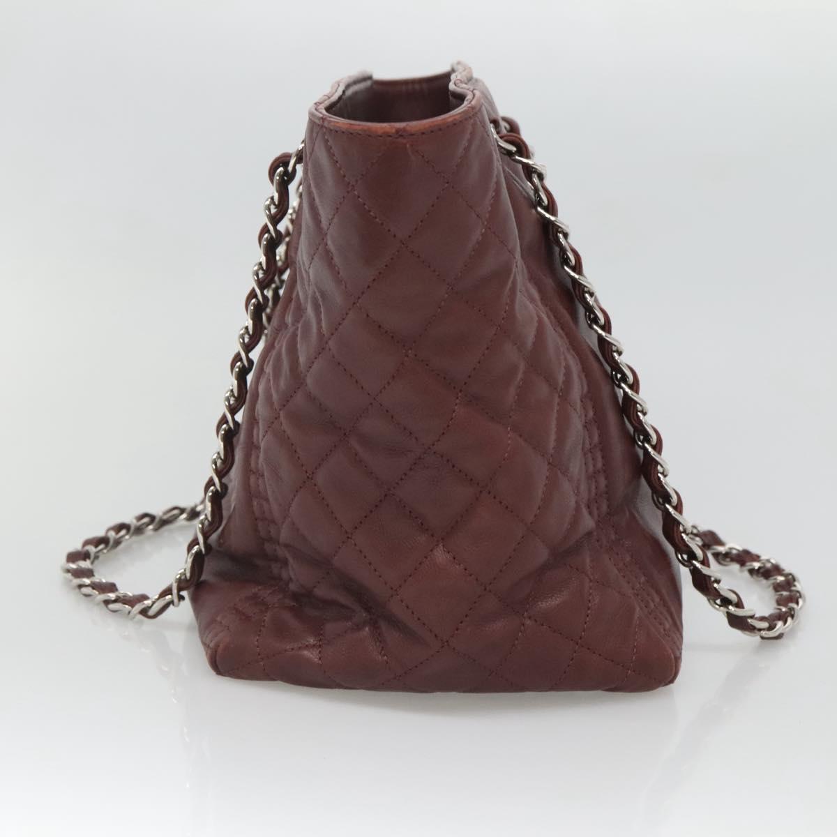 Chanel Grand Shopping, Burgundy, Leather, tote