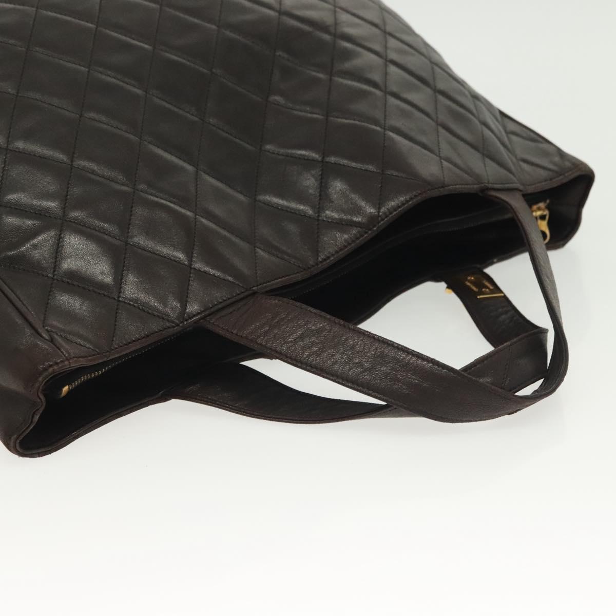 Chanel, "BROWN,GOLD", Leather, tote