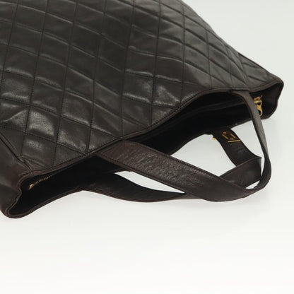 Chanel, "BROWN,GOLD", Leather, tote