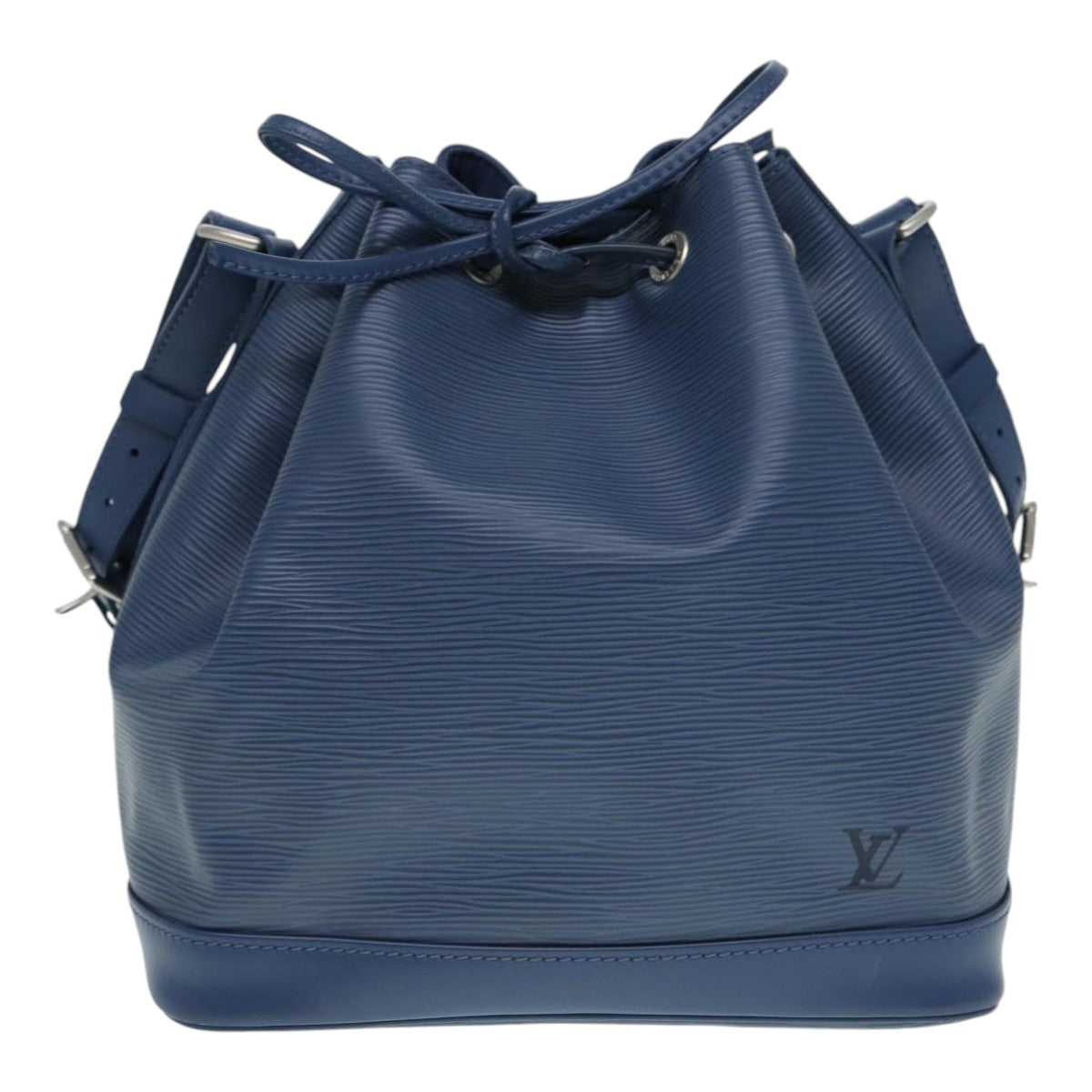 Louis Vuitton Noe, Blue, Leather, shoulder