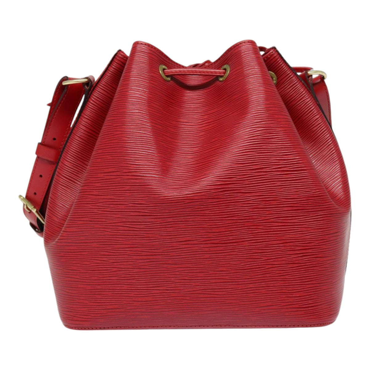 Louis Vuitton Noe, Red, Leather, shoulder