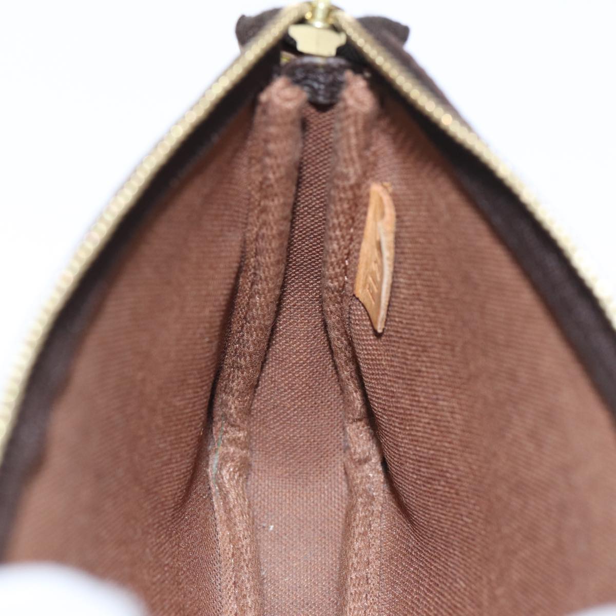 Louis Vuitton Pochette Accessoire, Brown, Canvas, clutch