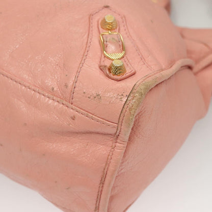 Balenciaga City, Pink, Leather, handbag