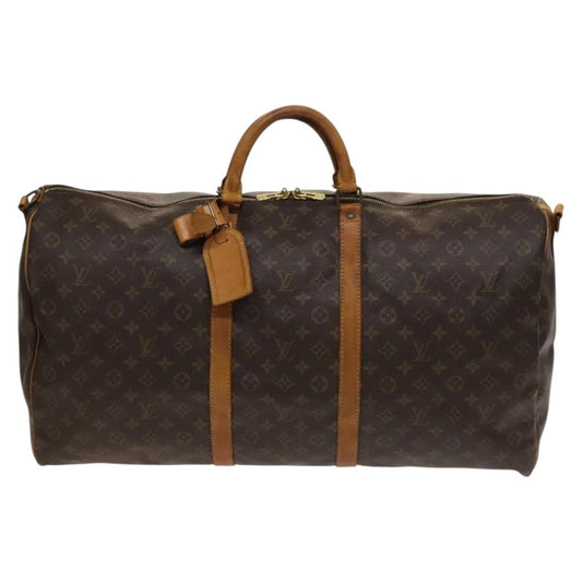 Louis Vuitton Keepall Bandoulière 60, Brown, Canvas, travel