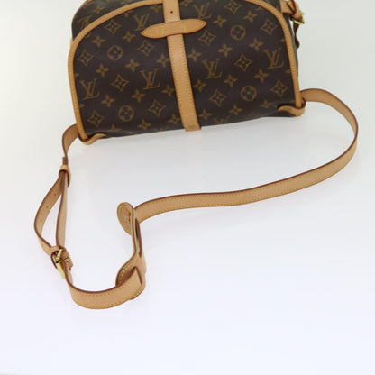 Louis Vuitton Saumur, Brown, Canvas, shoulder