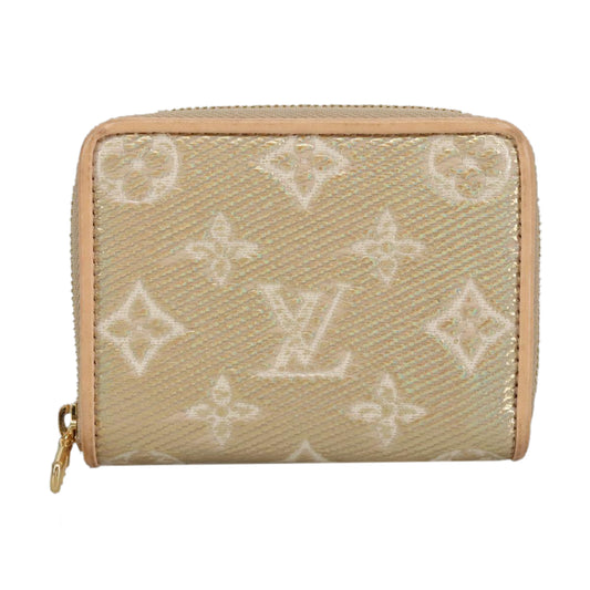 Louis Vuitton Zippy coin purse, Gold, Canvas, wallet