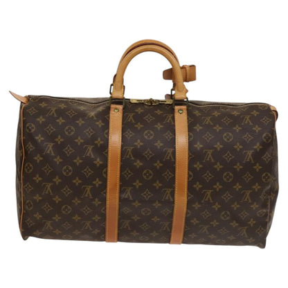 Louis Vuitton Keepall 50, Brown, Canvas, travel