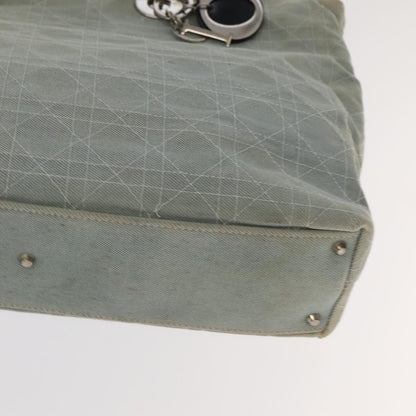 Dior Cannage Lady, Blue, Canvas, handbag