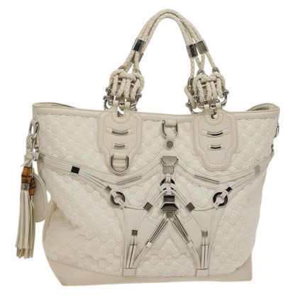 Gucci Horsebit, White, Leather, handbag