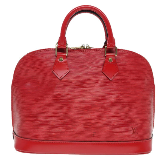 Louis Vuitton Alma, Red, Leather, handbag