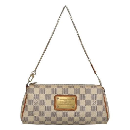 Louis Vuitton Eva, White, Canvas, clutch