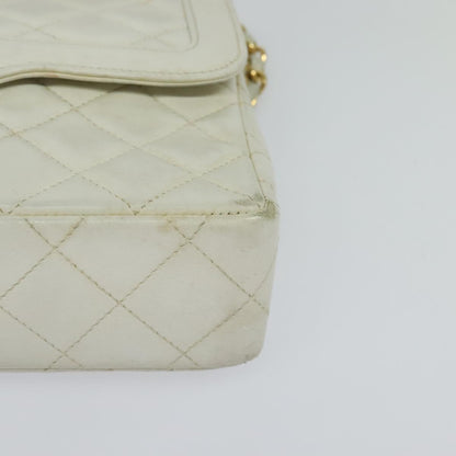 Chanel Double flap, White, Leather, handbag