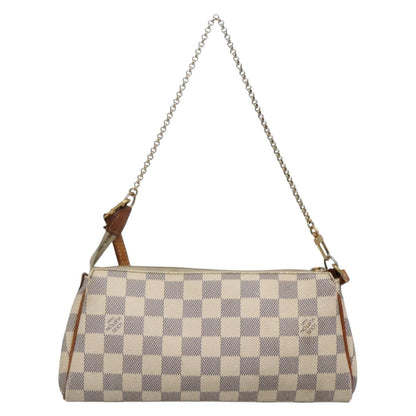 Louis Vuitton Eva, White, Canvas, shoulder