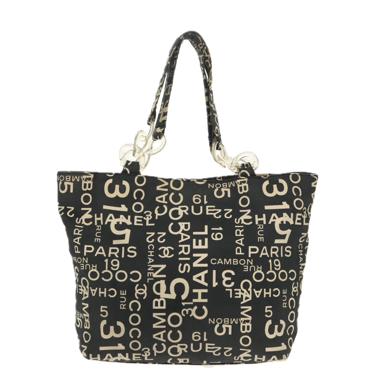 Chanel, Black, Canvas, tote