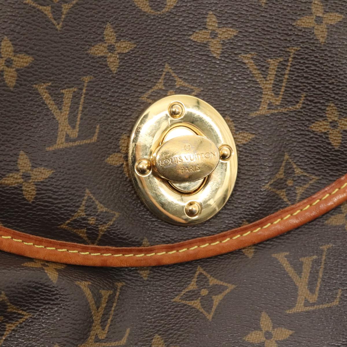 Louis Vuitton Tulum, Brown, Canvas, shoulder