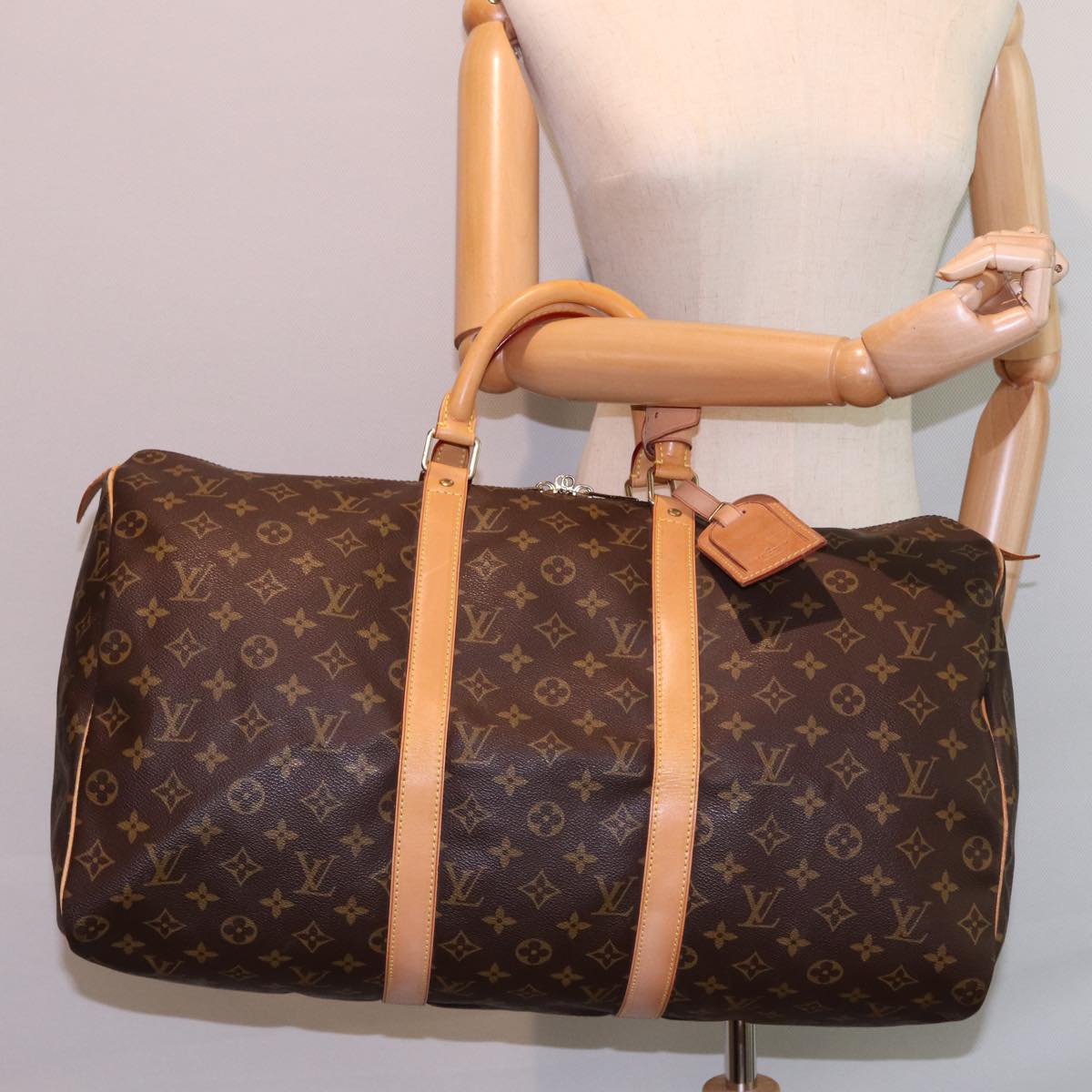 Louis Vuitton Keepall 50, Brown, Canvas, travel