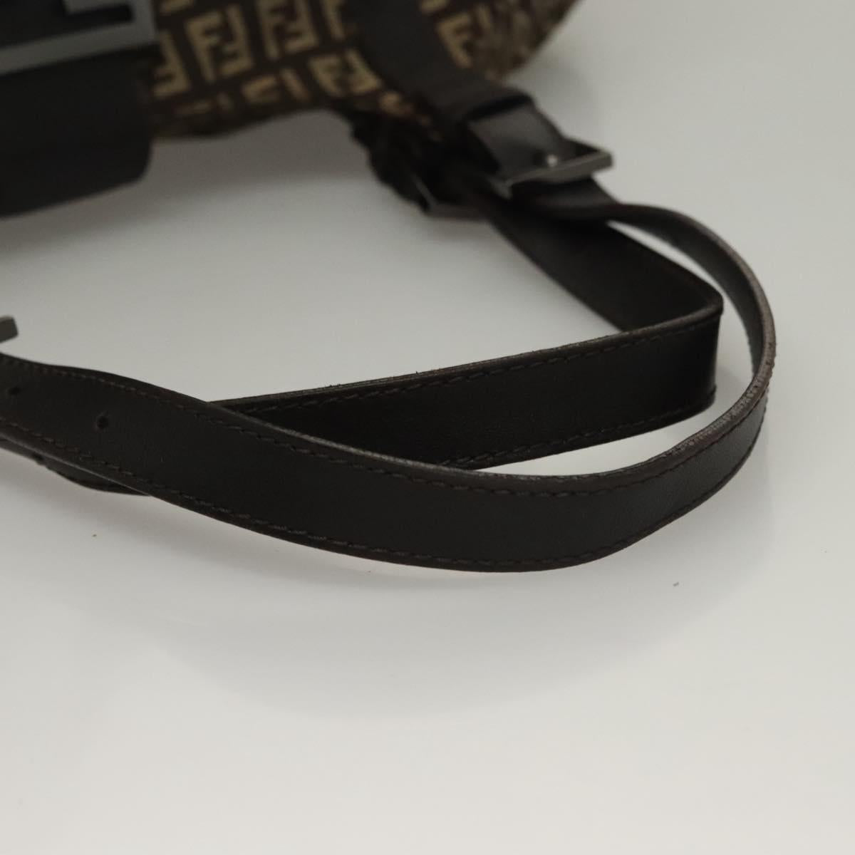 Fendi Zucchino, Brown, Canvas, shoulder