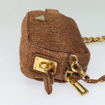Prada, Brown, Canvas, shoulder