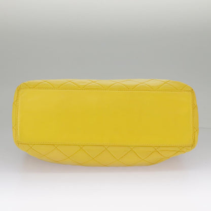 Chanel Cabas, Yellow, Leather, handbag
