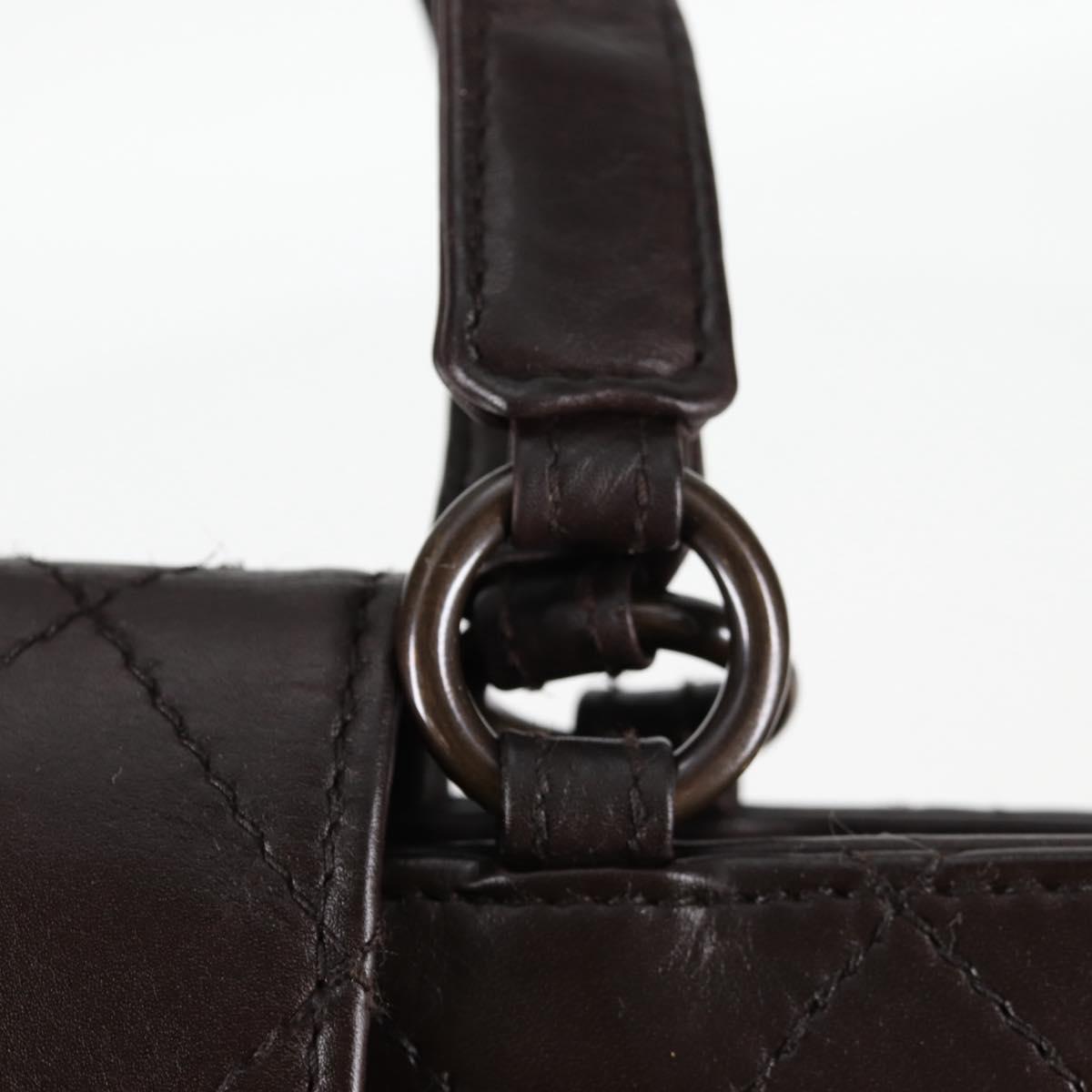 Chanel Coco Mark, Brown, Leather, handbag