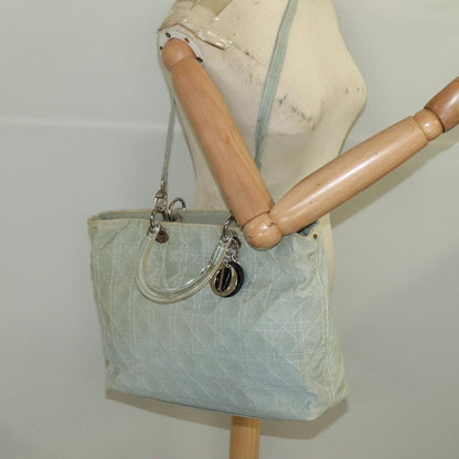 Dior Cannage Lady, Blue, Canvas, handbag