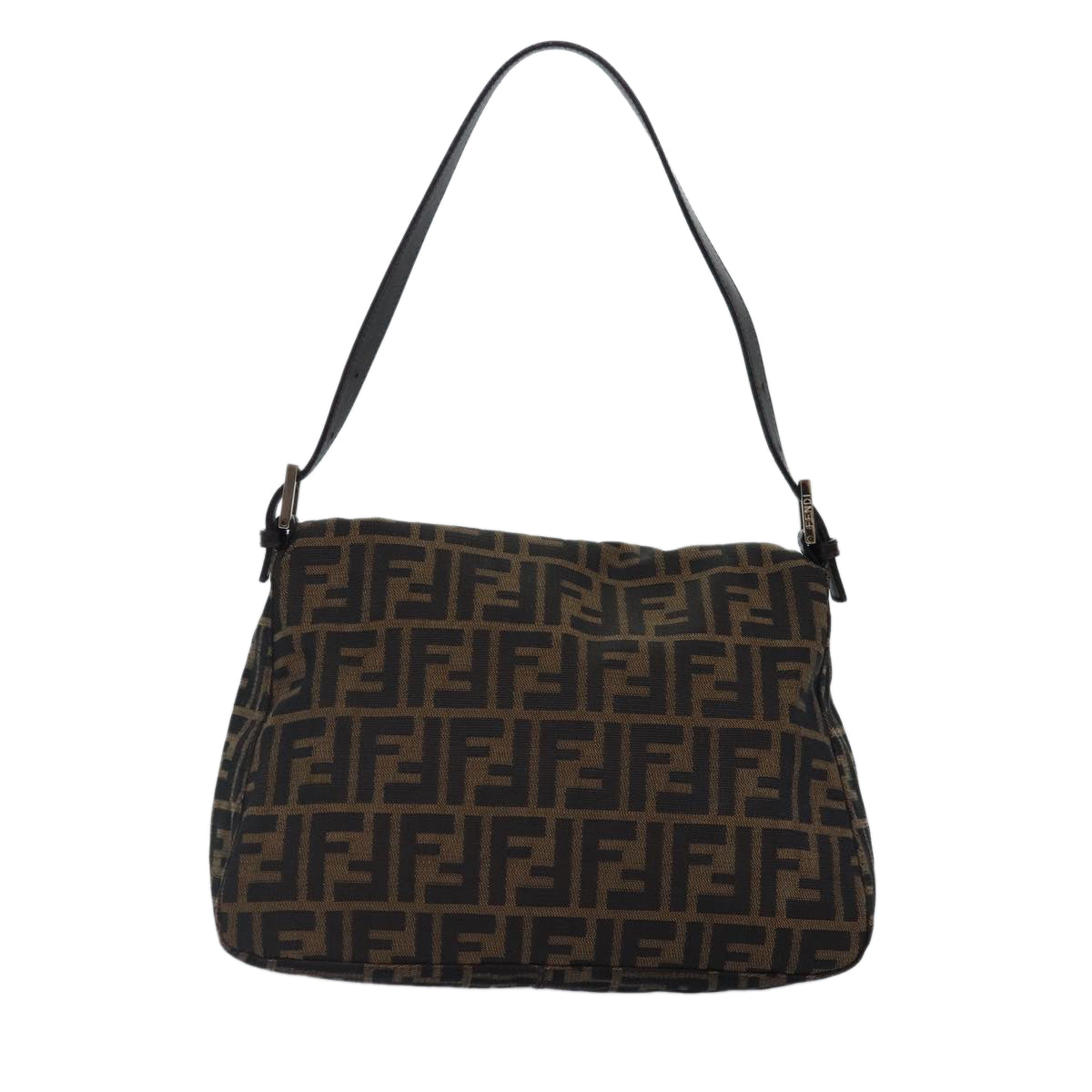 Fendi Mamma Baguette, Brown, Canvas, shoulder