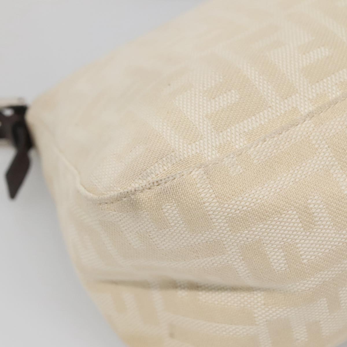 Fendi Mamma Baguette, Beige, Canvas, shoulder