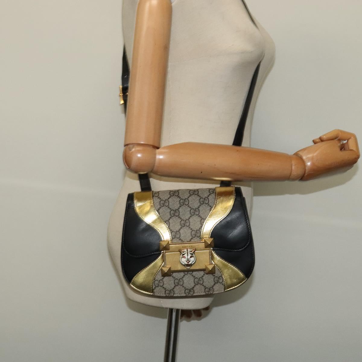 Gucci Osiride, Black, "CANVAS, LEATHER", shoulder
