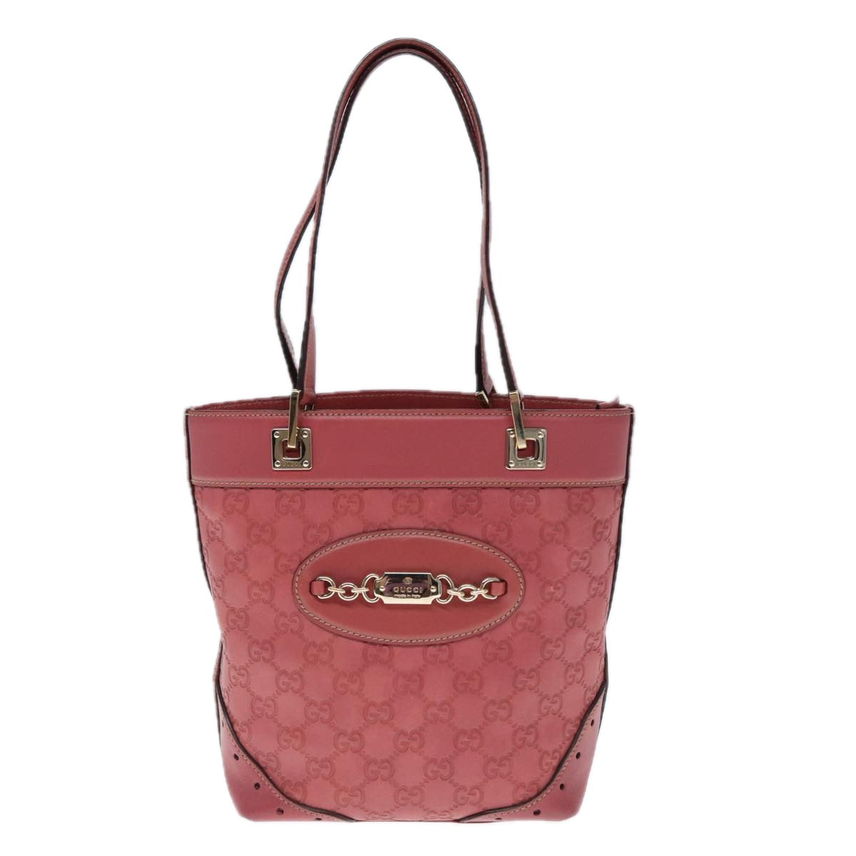 Gucci GG Signature, Pink, Leather, handbag