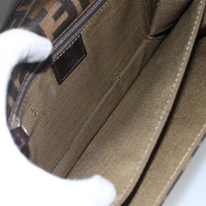Fendi, Brown, Canvas, shoulder