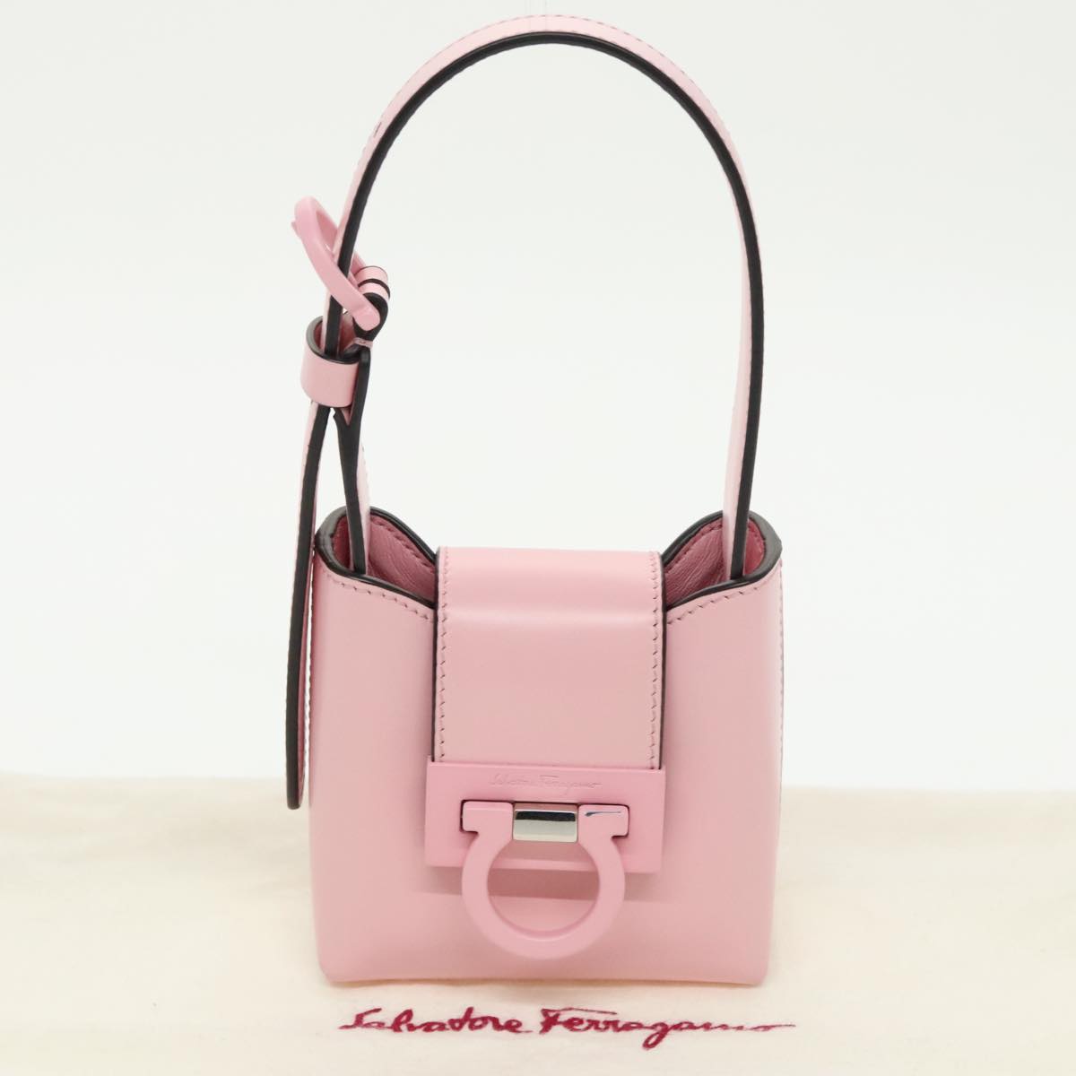 Salvatore Ferragamo Gancini, Pink, Leather, handbag