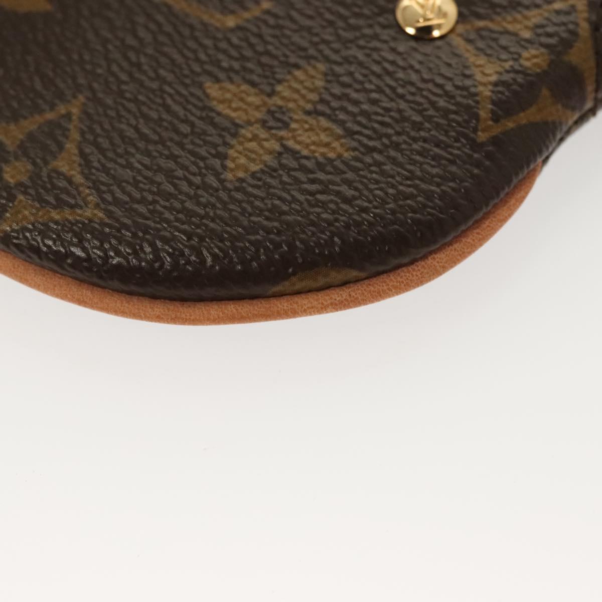 Louis Vuitton Porte Monnaie Rond, Brown, Canvas, wallet