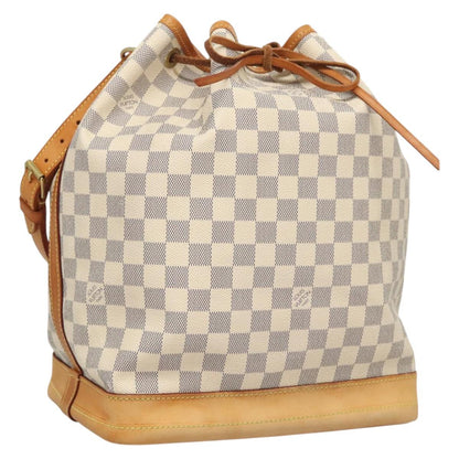 Louis Vuitton Noe, White, Canvas, shoulder
