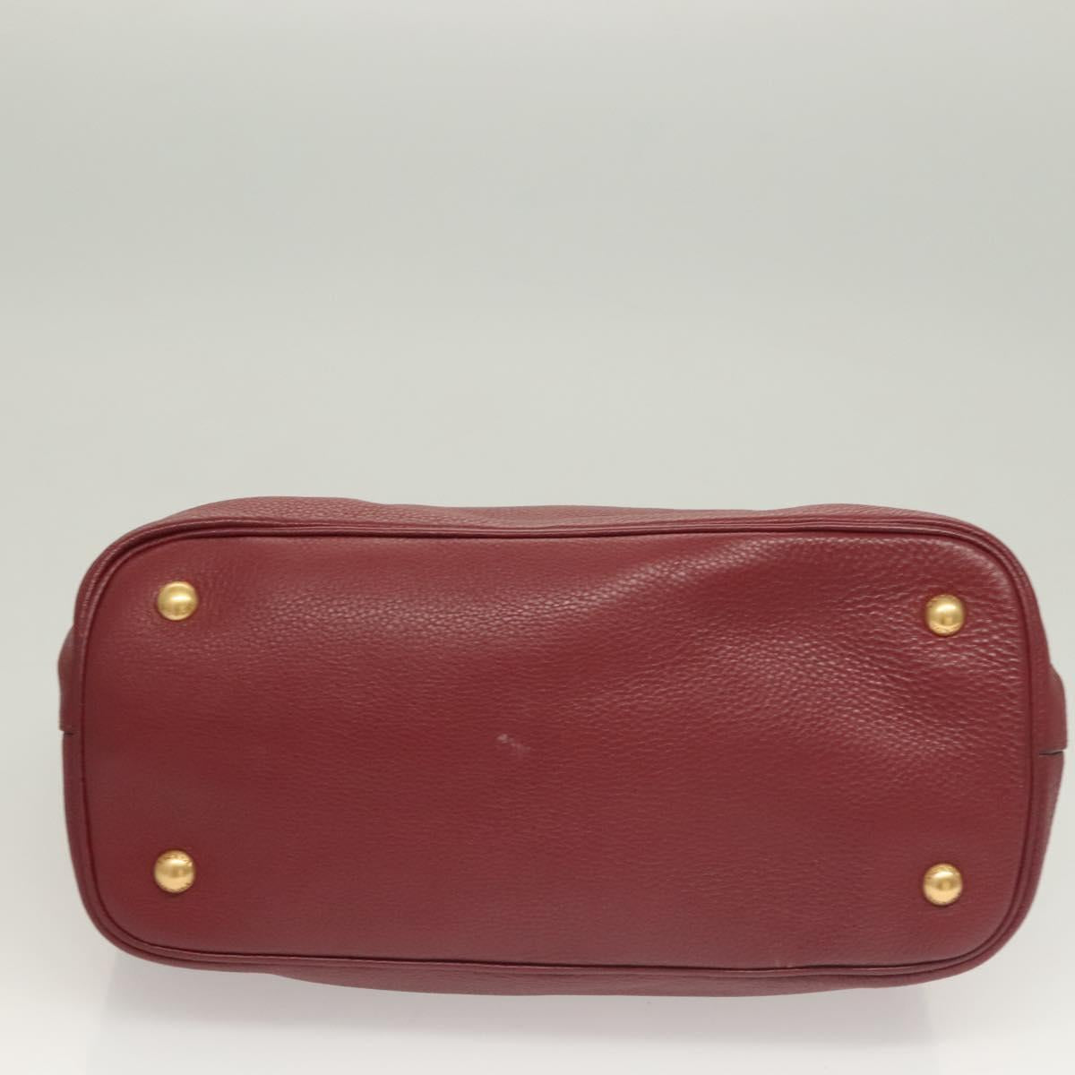 Prada Vitello, Burgundy, Leather, handbag