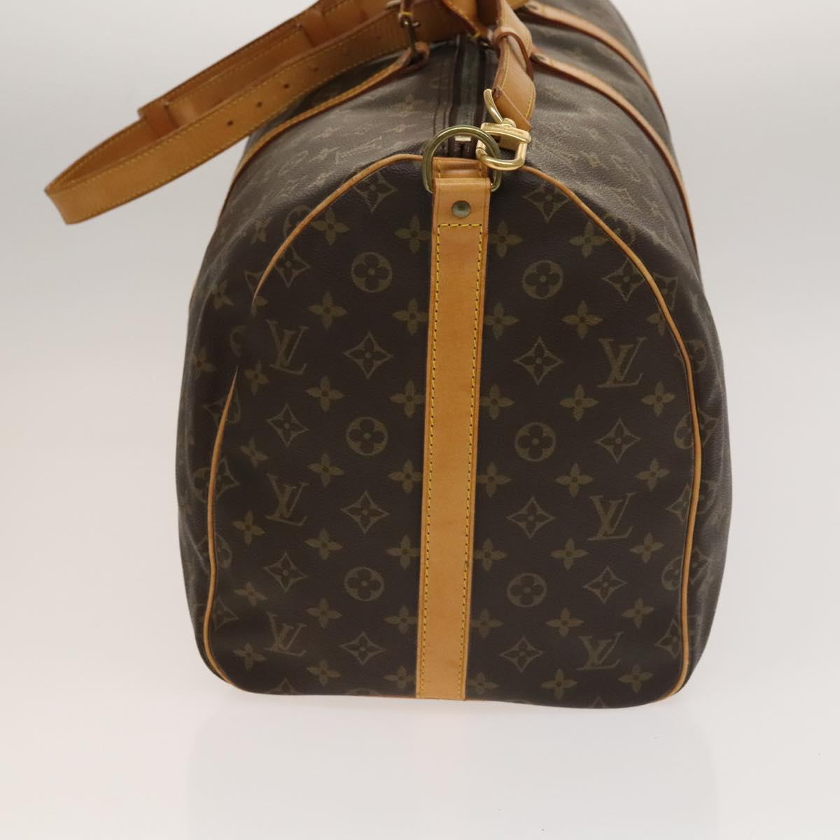 Louis Vuitton Keepall Bandouliere 55, Brown, Canvas, travel