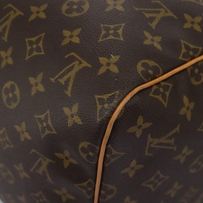 Louis Vuitton Keepall 55, Brown, Canvas, travel
