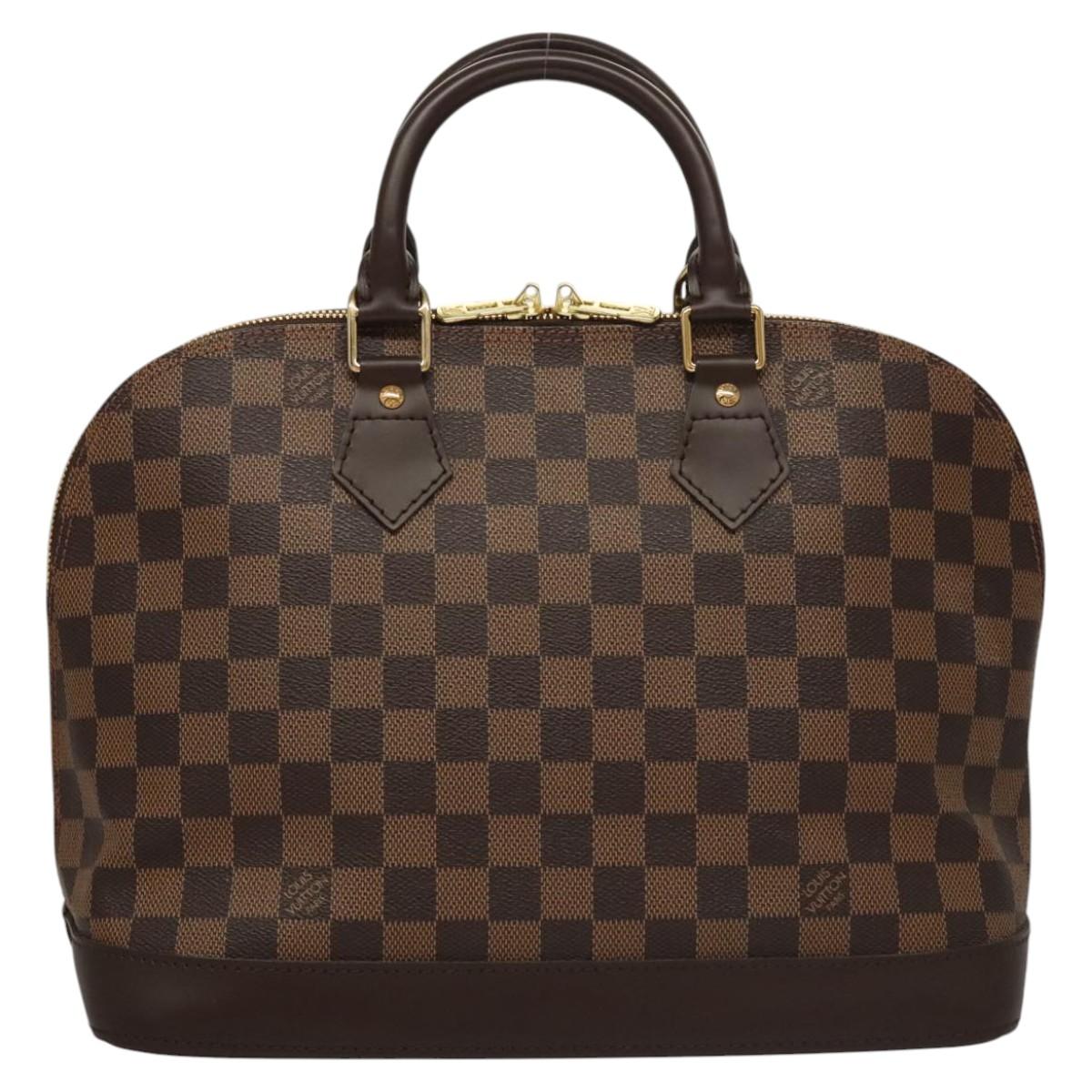 Louis Vuitton Alma, Brown, Canvas, handbag