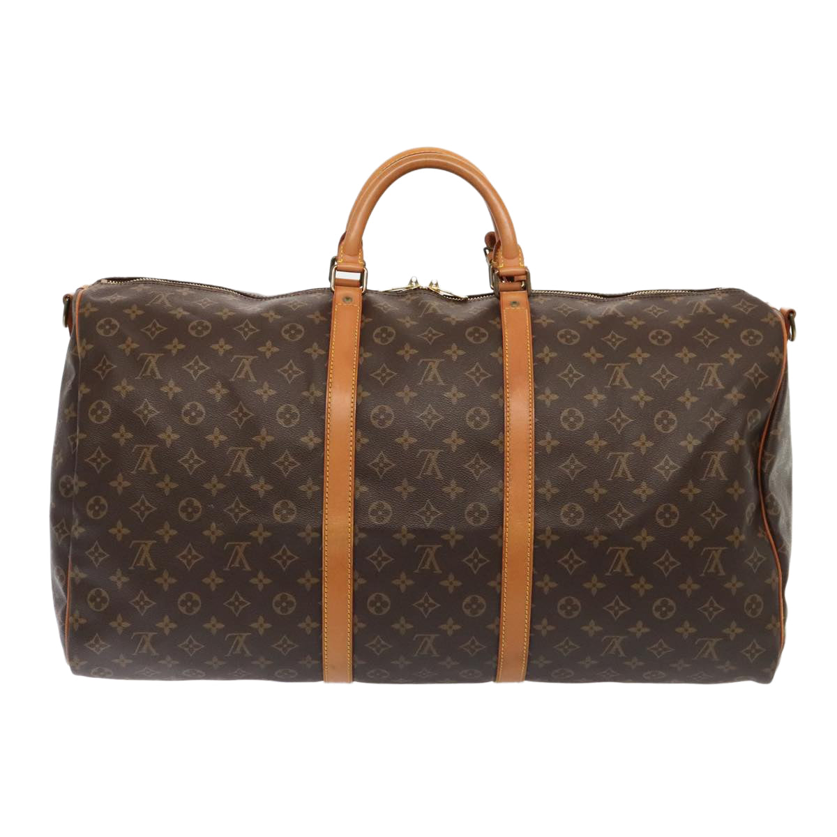 Louis Vuitton Keepall Bandoulière 60, Brown, Canvas, travel