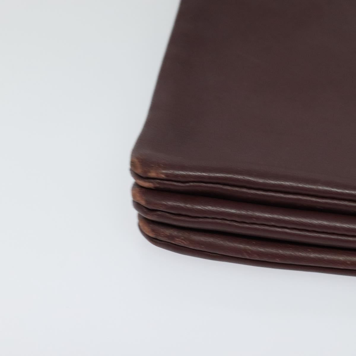 Celine Trio Crossbody Bag Leather, BURGUNDY, LEATHER, Crossbody bag