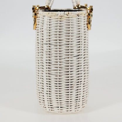 Salvatore Ferragamo Gancini, White, Leather, handbag