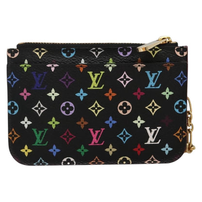 Louis Vuitton Pochette Clés, Black, Canvas, wallet