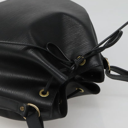 Louis Vuitton Petit Noé, Black, Leather, shoulder