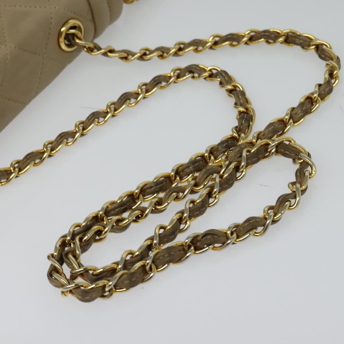 Chanel Single flap, Beige, Leather, shoulder