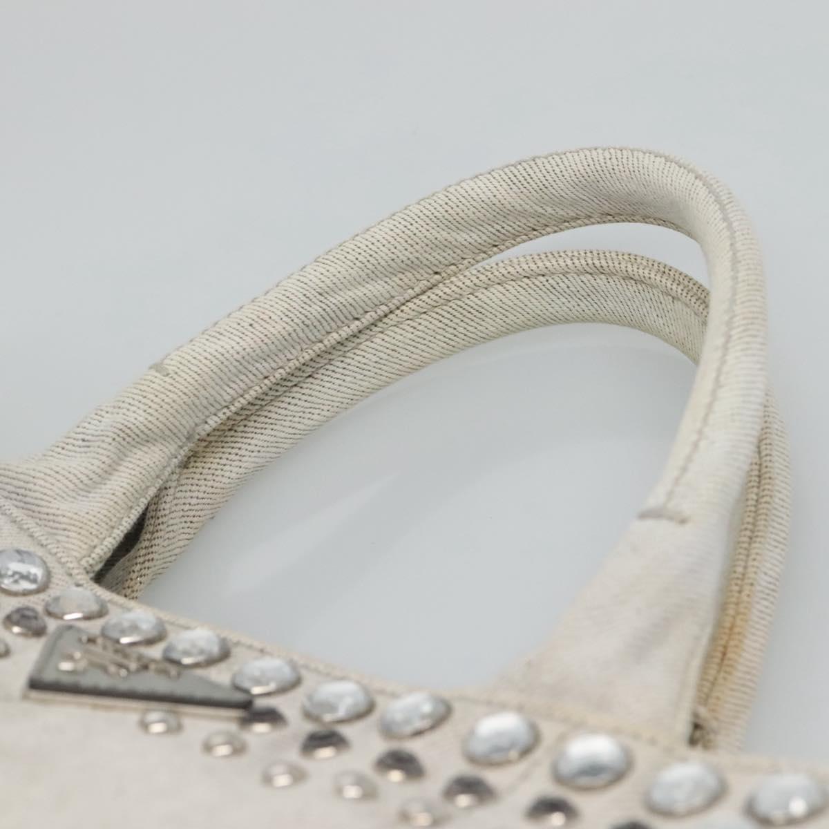 Prada Canapa, Grey, Denim - Jeans, handbag