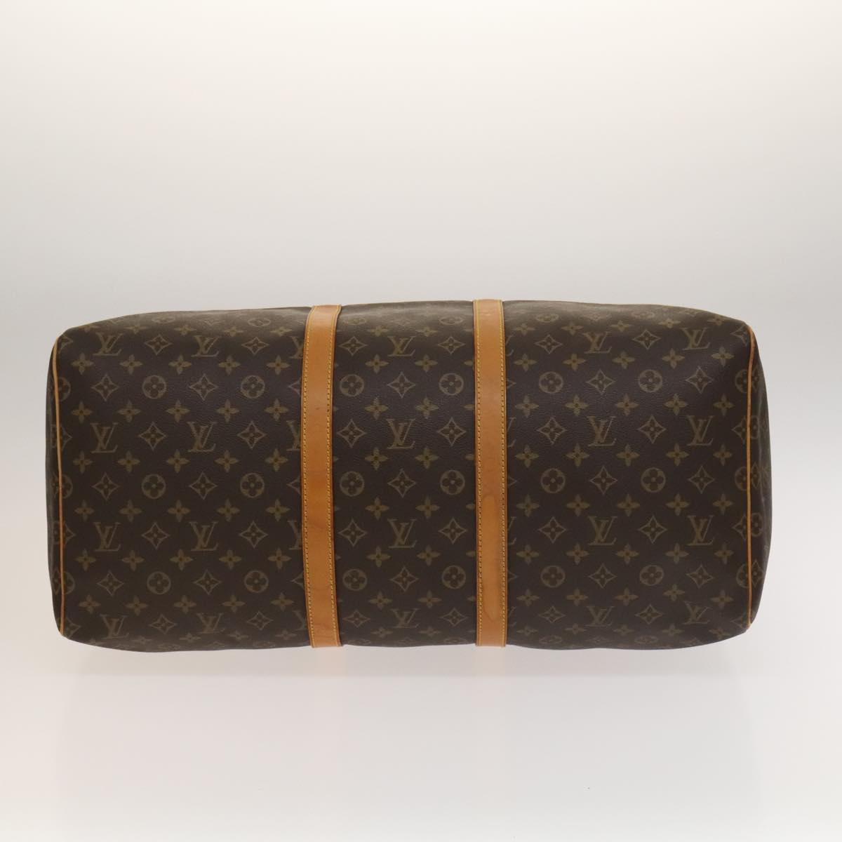 Louis Vuitton Keepall 55, Brown, Canvas, travel