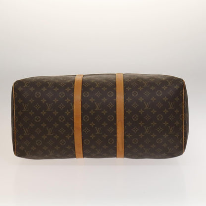 Louis Vuitton Keepall 55, Brown, Canvas, travel
