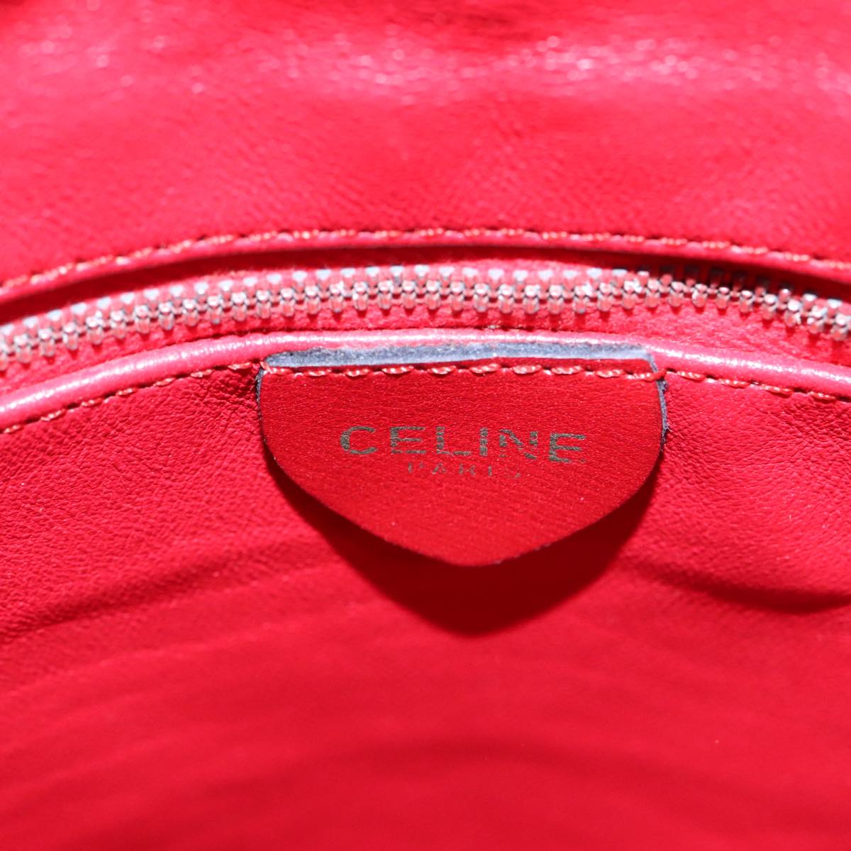 Céline Logo du cercle, Red, Leather, shoulder