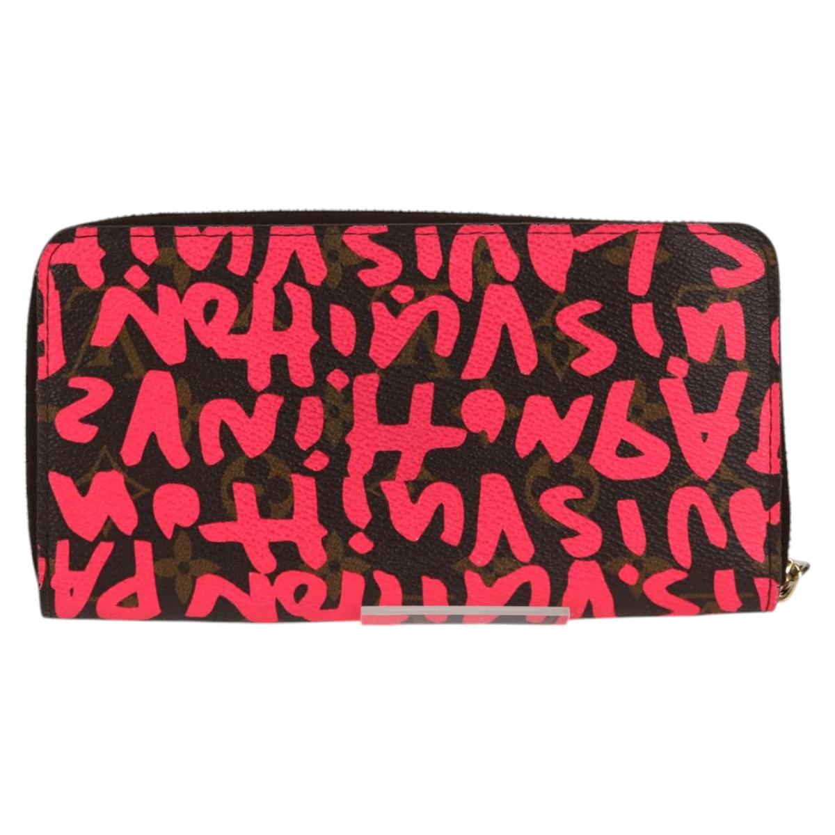 Louis Vuitton Portefeuille zippy, Pink, Canvas, wallet